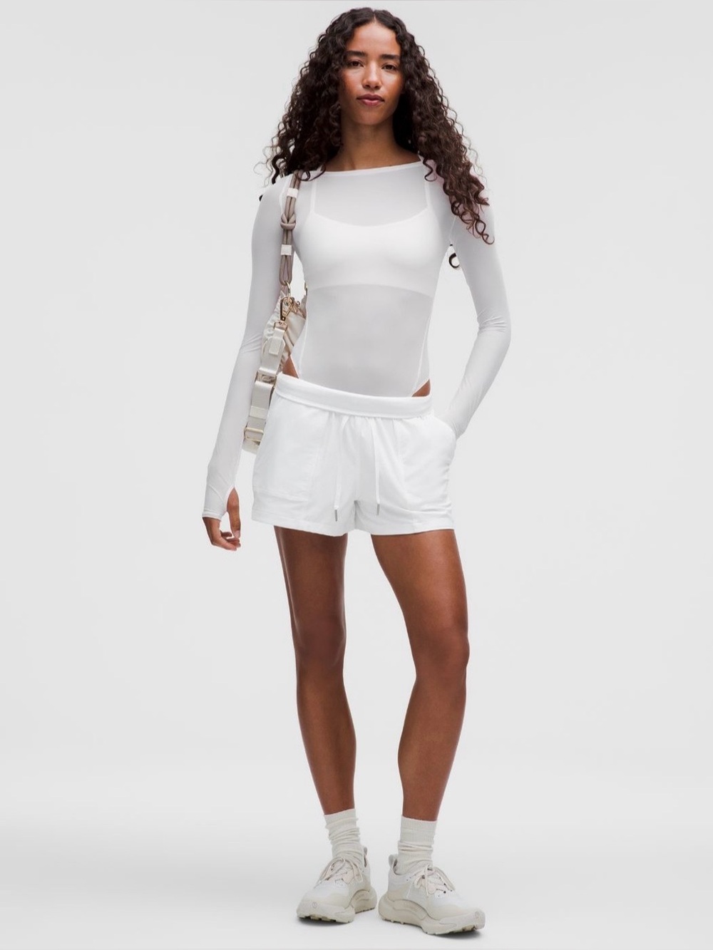 🌸Lululemon Dance Studio High Rise Short 3,5” White Shorts size 10 Active Yoga
